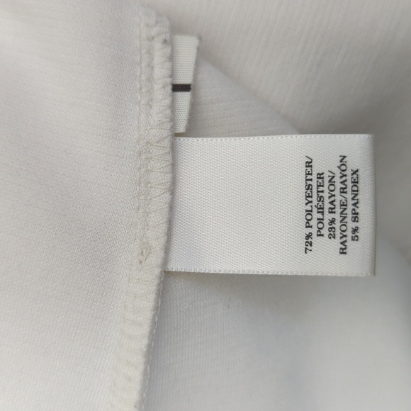 Ann Taylor Cream 3/4 Sleeve Relaxed Fit Tailored Career Blouse Size Large - Picture 7 of 7